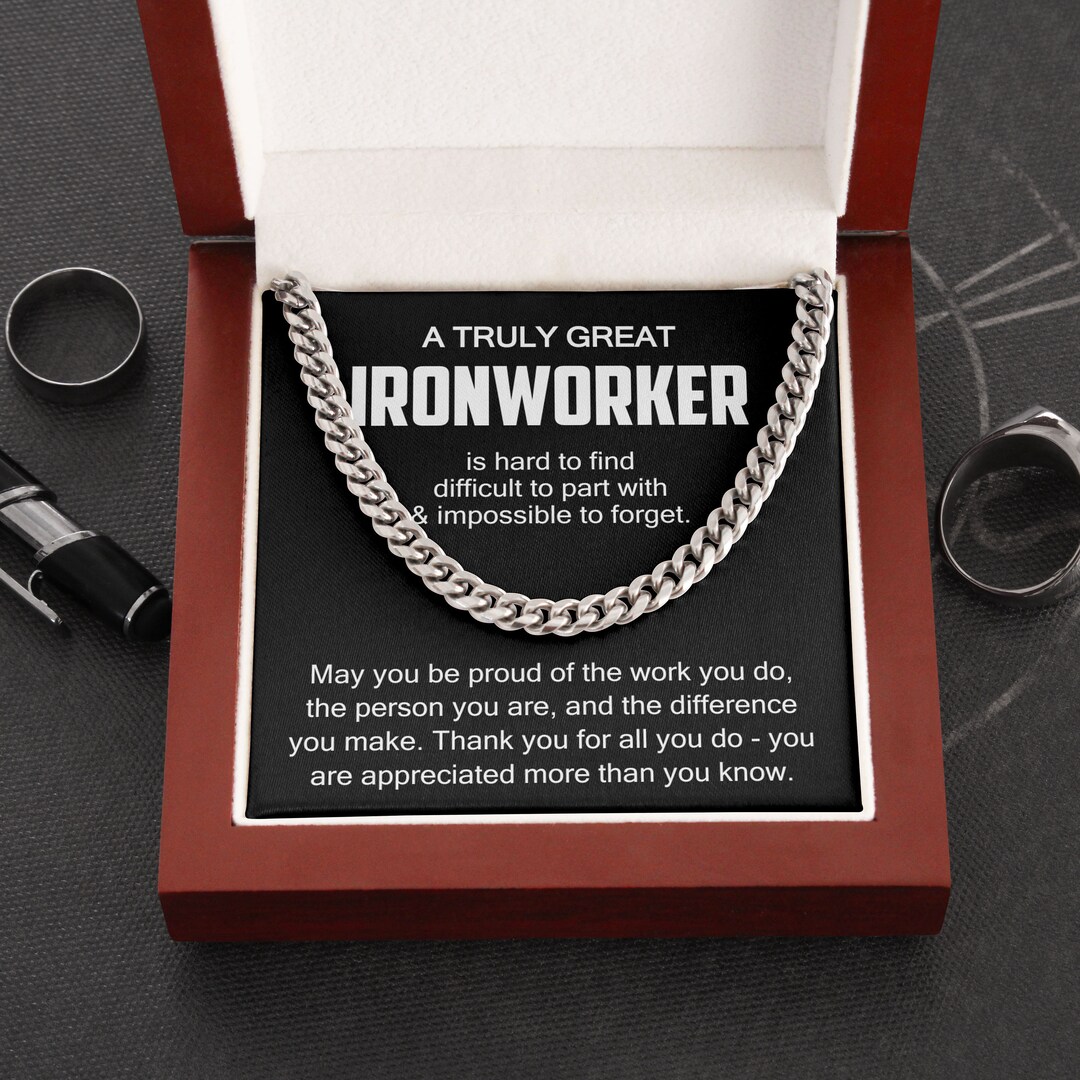 Ironworker Necklace Gift for Ironworker Thank You Etsy