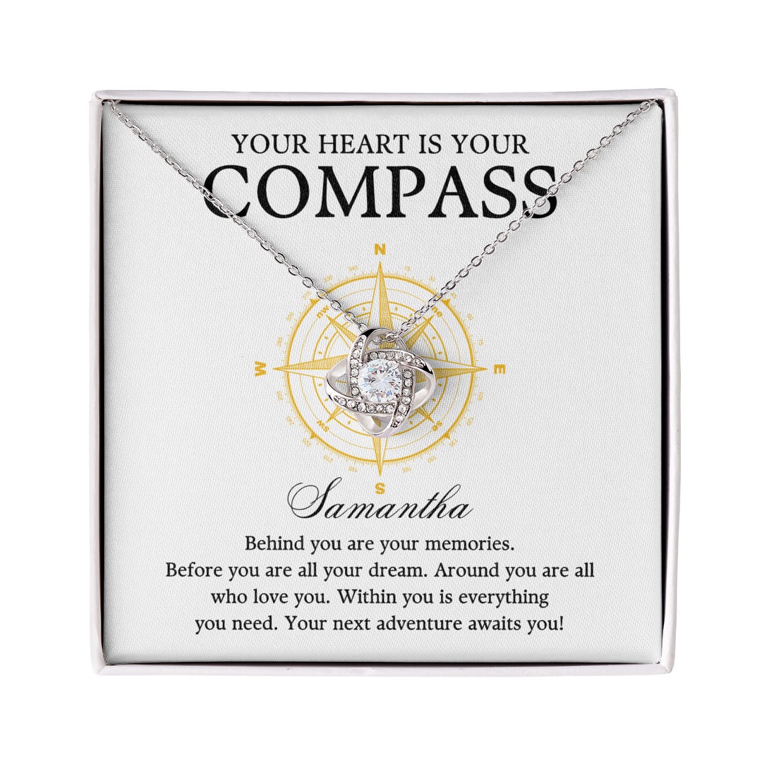 Your Heart is Your Compass Necklace, New Adventure, New Chapter ...