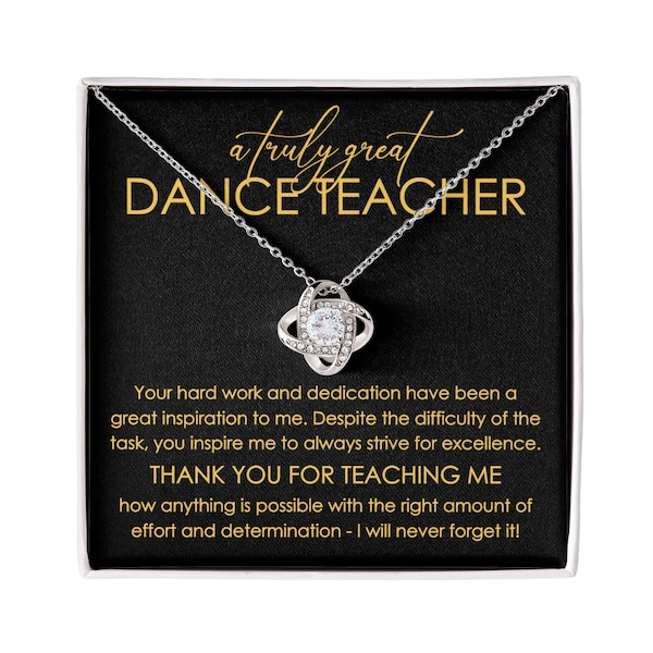 Dance Teacher Necklace, Dancing Teacher Appreciation, Ballet Teacher Appreciation, Dance Instructor Gift, Dance Squad, 100 Days of School