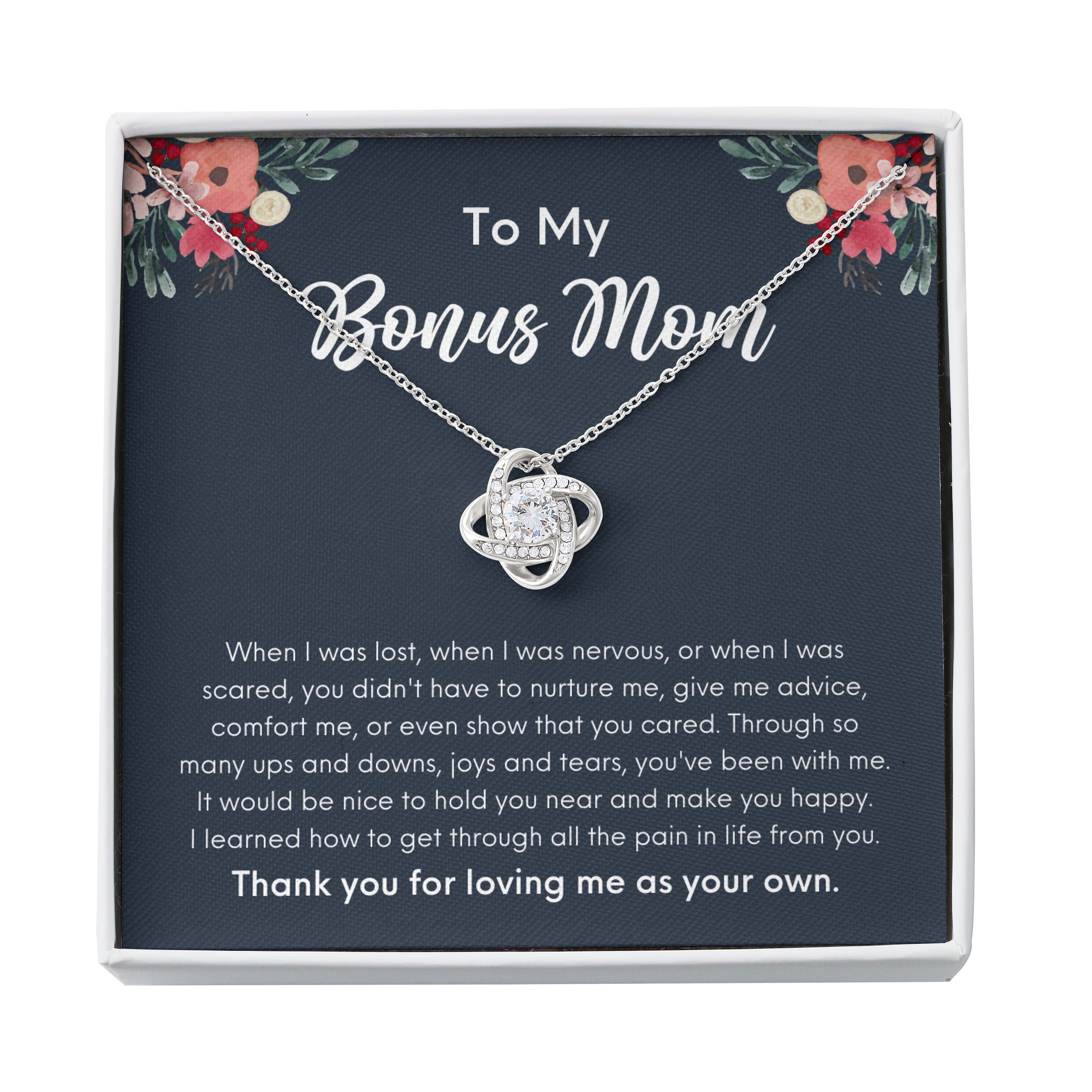 The Love Knot Necklace Bonus Mom Gift, Stepmom, Second Mom