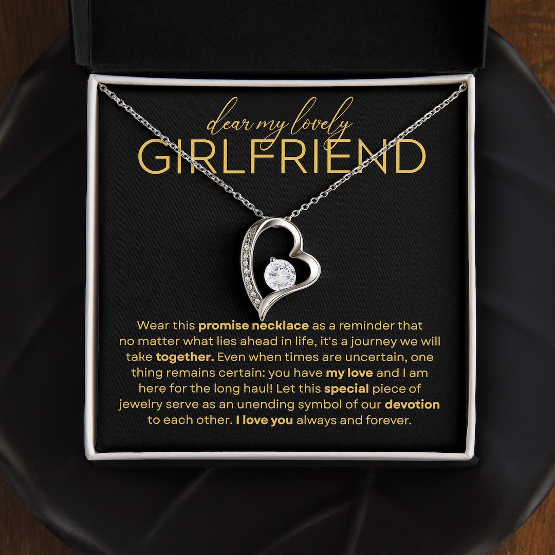 Dear My Girlfriend Necklace Promise Necklace Soulmate Gift Etsy