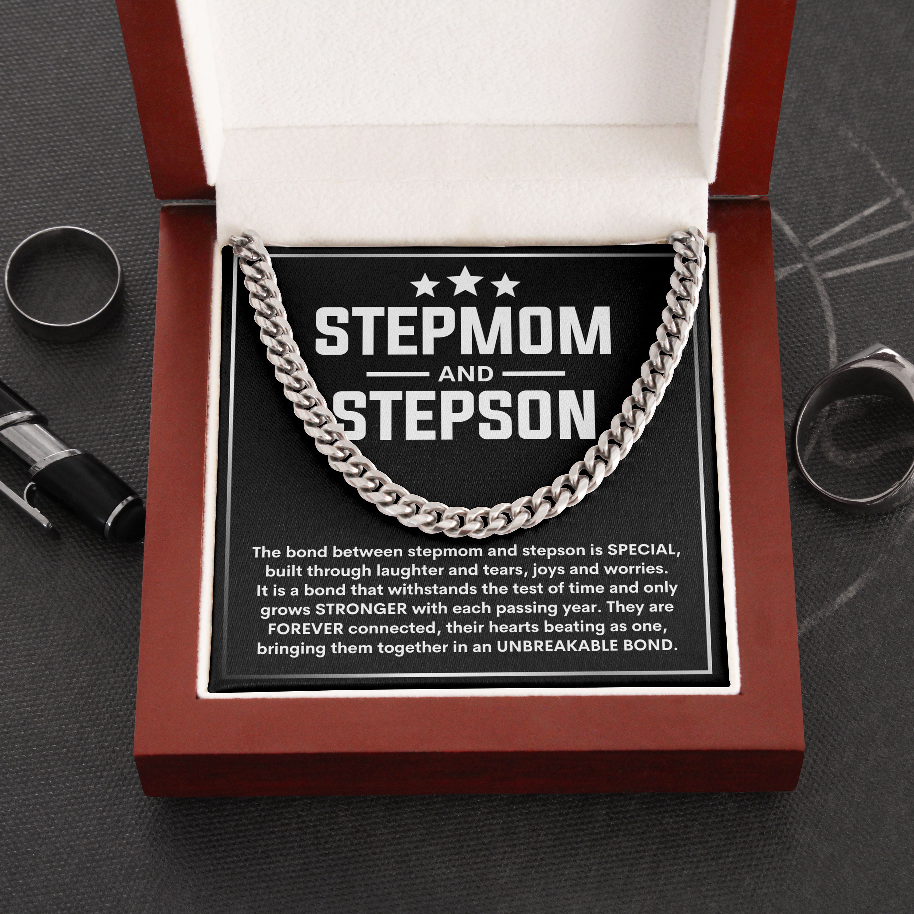 Stepmom and Stepson Necklace, Stepson Gift, Gift From Stepson, Jewelry for  Family, Stepson Birthday Gift From Stepmom, Stepson Graduation - Etsy