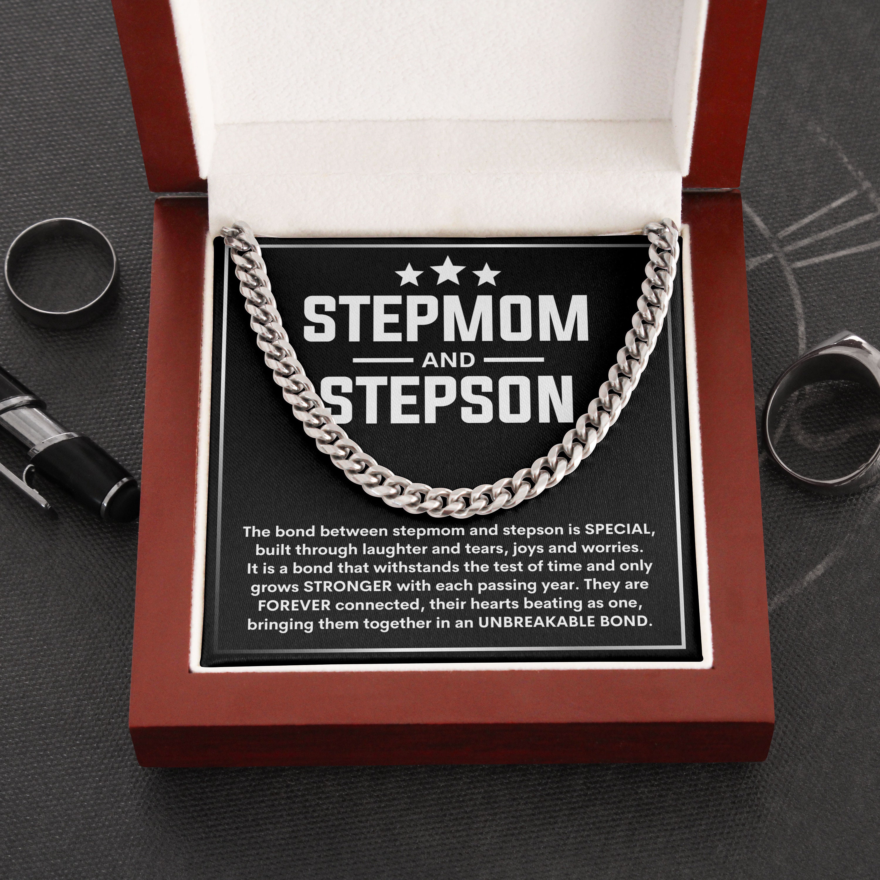 Stepmom and Stepson Necklace, Stepson Gift, Gift From Stepson, Jewelry for  Family, Stepson Birthday Gift From Stepmom, Stepson Graduation - Etsy