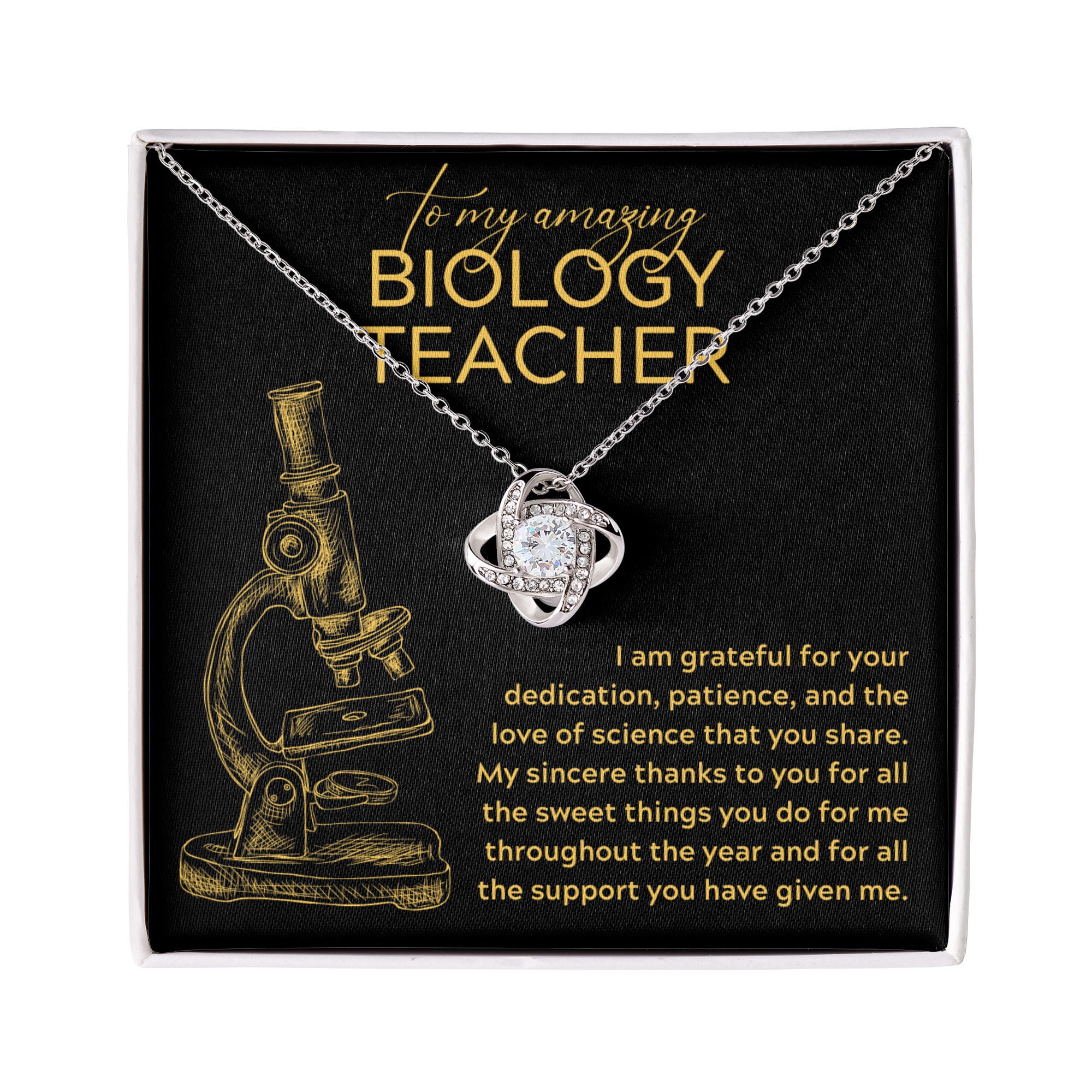 Biology Teacher Necklace Gift for Biology Teacher Thank You Etsy