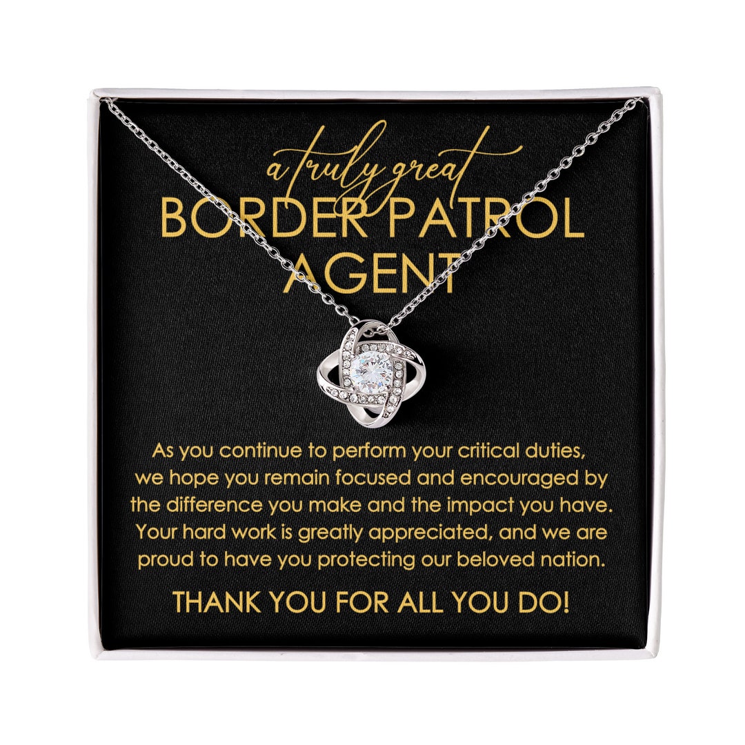 Border Patrol Agent Necklace, Gift for Border Patrol Agent, Thank You