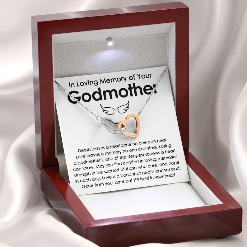 Memorial Necklace Gift for Godmother, Loss of Godmother, Godmother