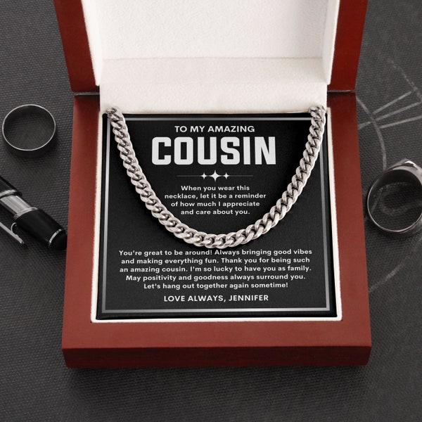 Cousin Necklace, Gift for Cousin, Best Cousin Ever, Cousin Birthday, Cousin Wedding, Cousin Graduation, Cousin Confirmation, Cousin Baptism