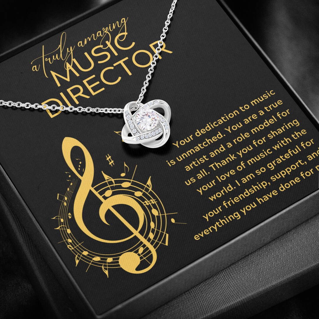 Music Director Necklace, Gift for Music Director, Thank You Music ...