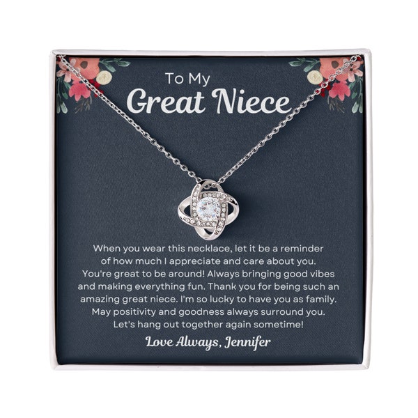 Great Niece Necklace Gift for Niece Birthday, Niece Christmas, Gift for Niece from Aunt, New Niece, Niece Graduation, Niece Wedding Jewelry