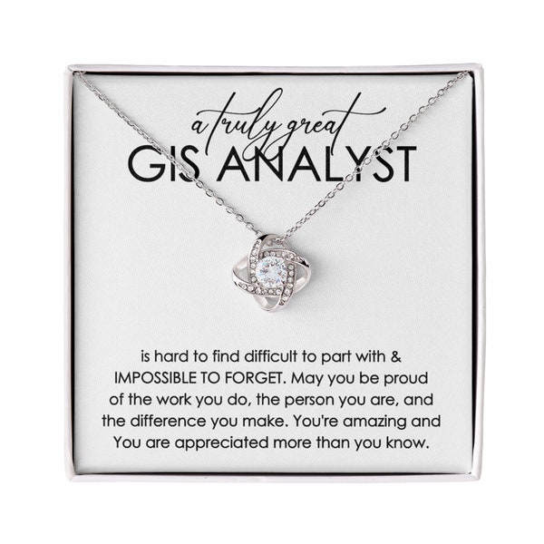 GIS Analyst Necklace, Gift for GIS Analyst, Thank You GIS Analyst, Appreciation for Gis Analyst, Retirement Gift for Gis Analyst