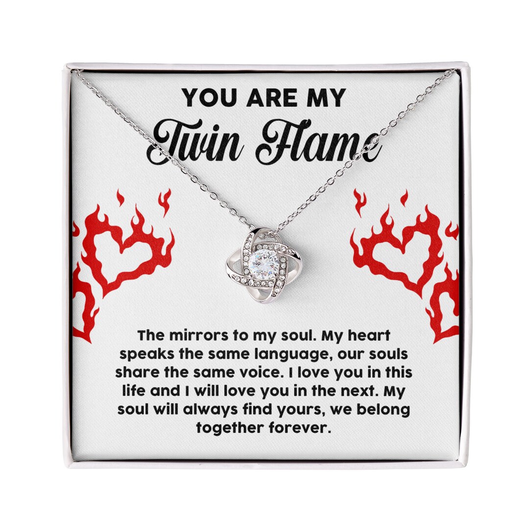 Twin Flame Necklace Twin Flame Gift From Boyfriend Gift for Etsy