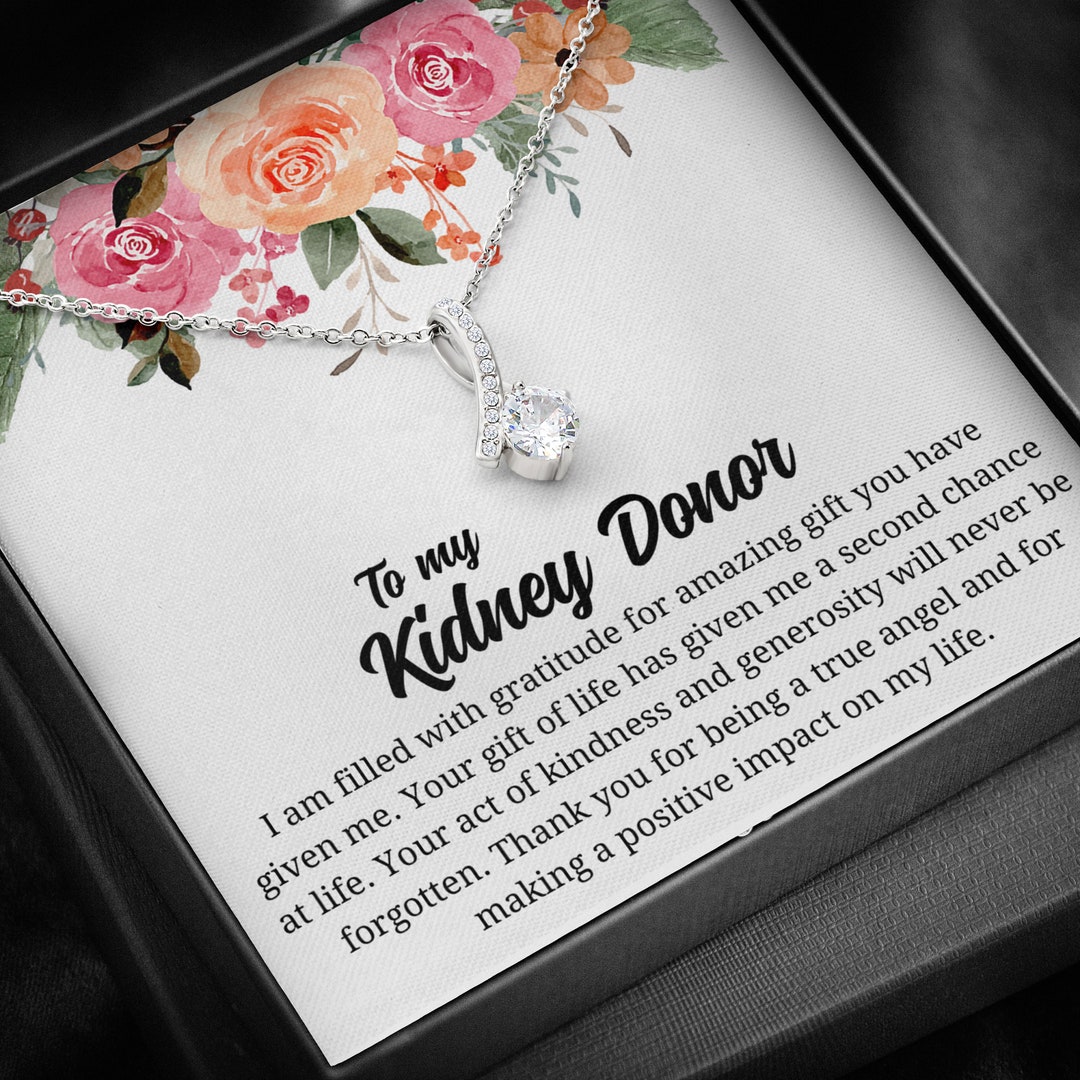Kidney Donor Necklace, Kidney Diseases Mom, Kidney Survivor, Kidney