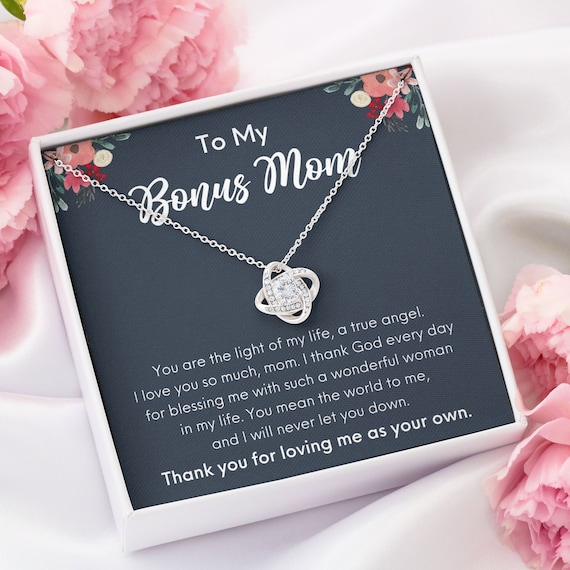 The Love Knot Necklace Bonus Mom Gift, Stepmom, Second Mom