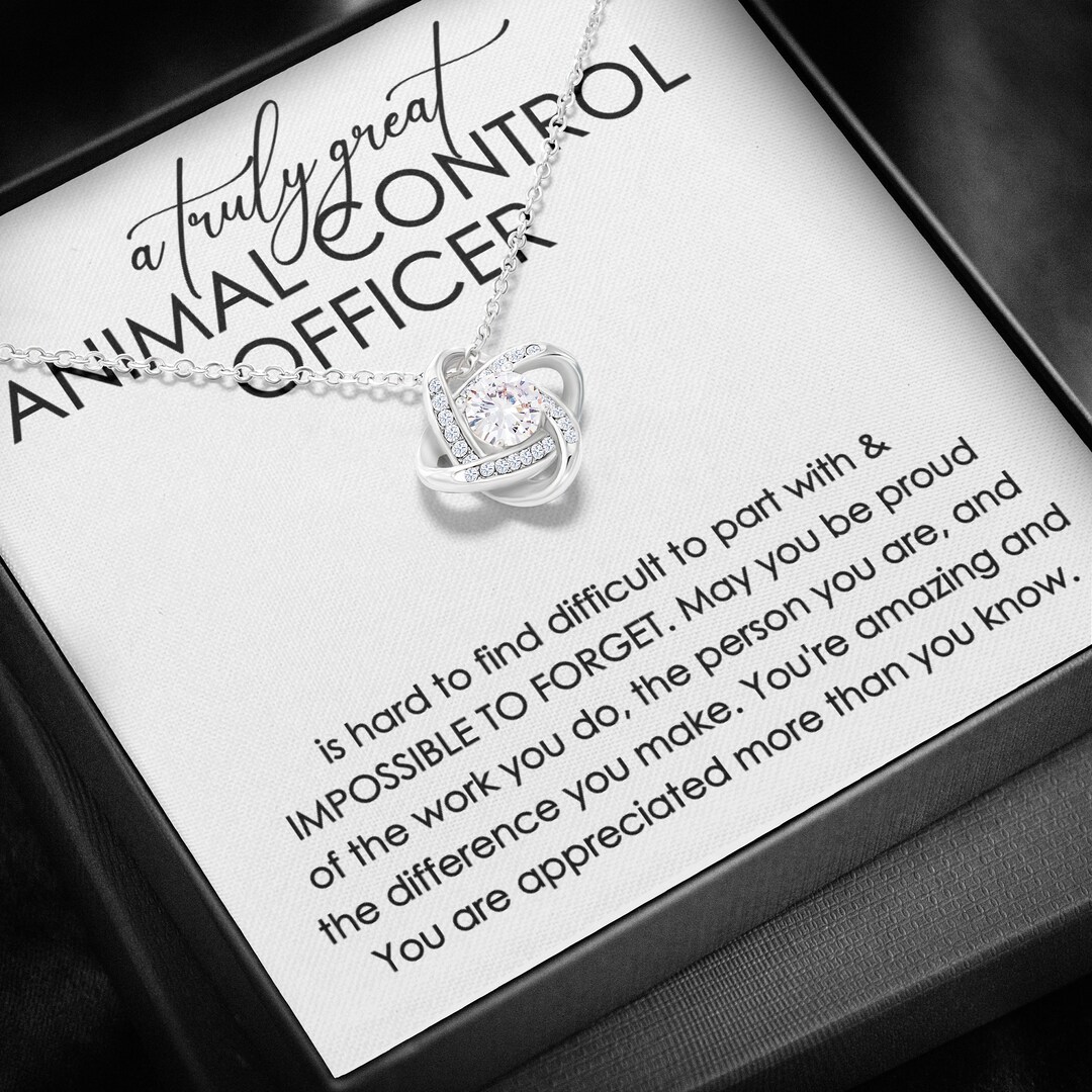 Animal Control Officer Necklace, Gift for Animal Control Officer, Thank