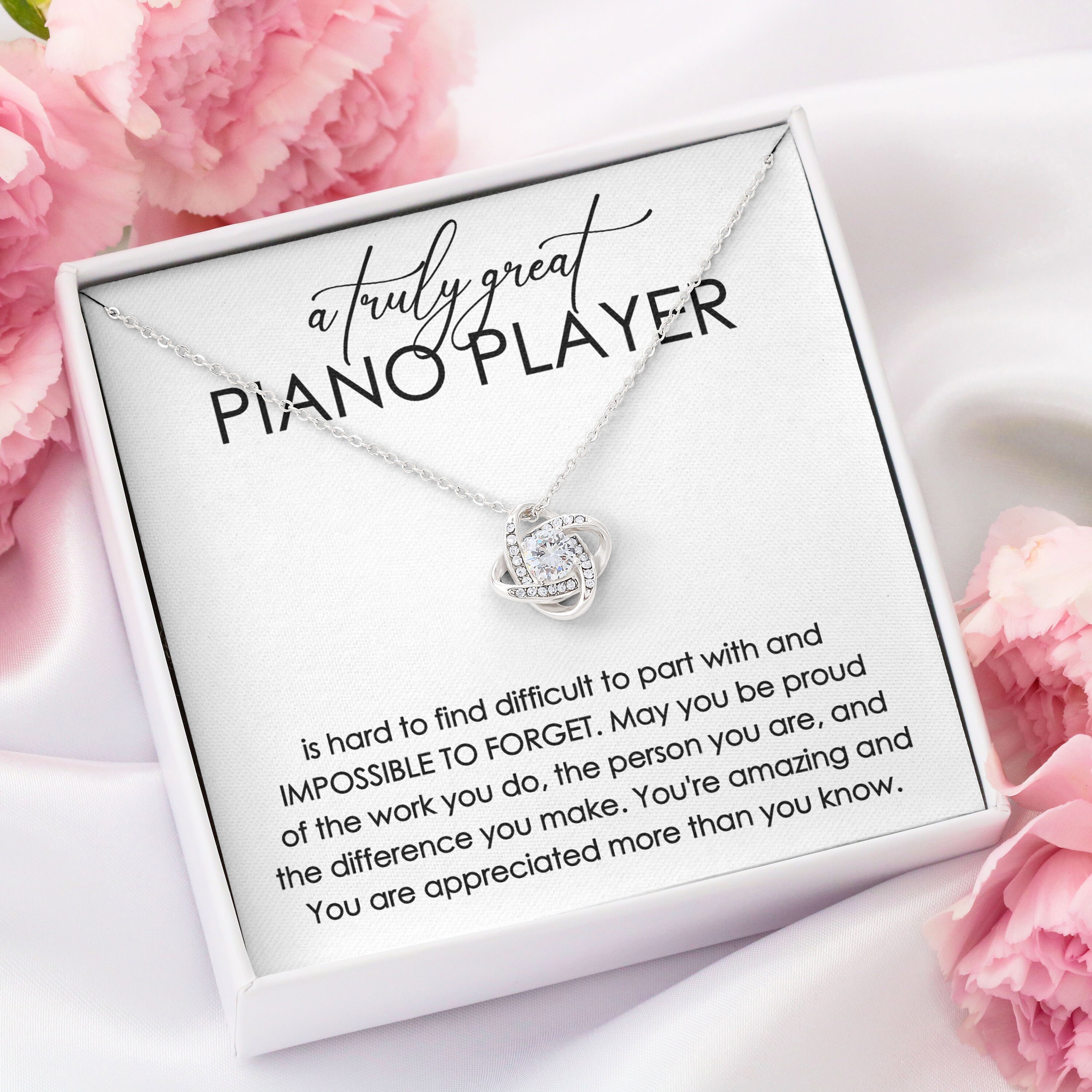 Piano Player Necklace Gift for Piano Player Thank You Piano Etsy