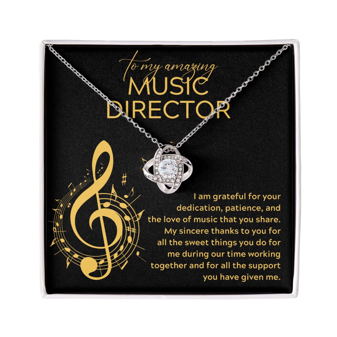 Music Director Necklace, Gift for Music Director, Thank You Music ...