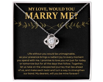 Will You Marry Me Necklace Gift for Future Wife, Girlfriend, Her, Marriage Proposal Gift, Wedding Proposal Idea, Becoming Wife Jewelry