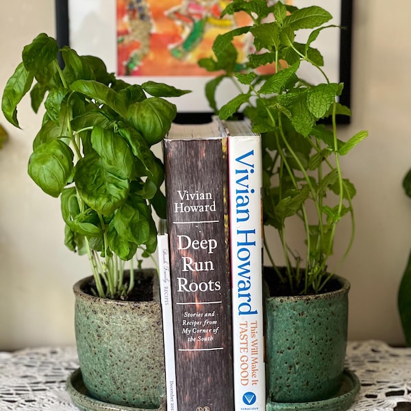 Handmade Ceramic Bookend Planters