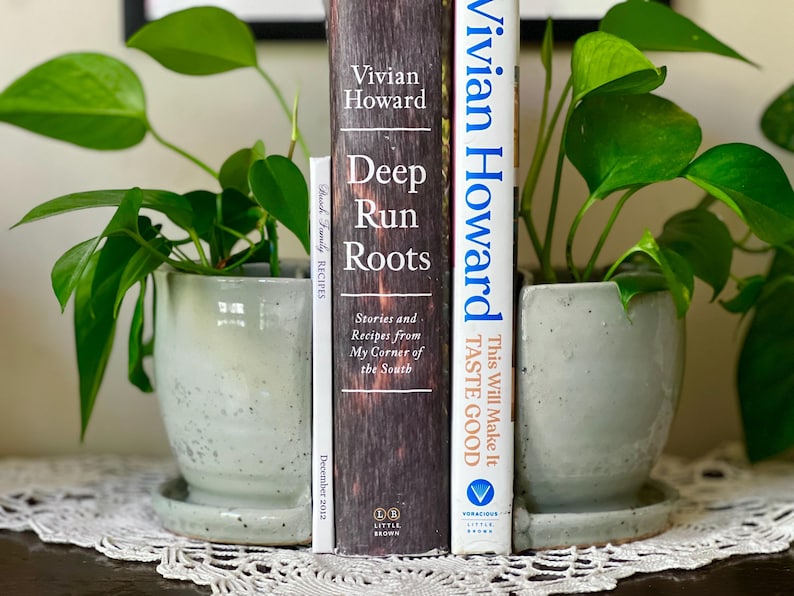 Handmade Ceramic Bookend Planters