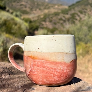 Handmade Pink Mountain Mug - Made in California
