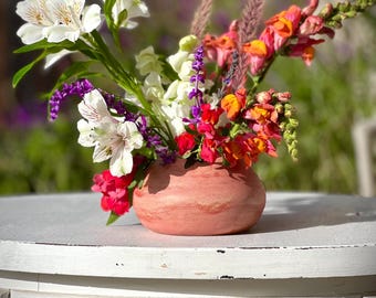 Handmade Ceramic Flower Arranging Sphere Vase