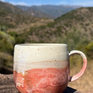 Handmade Pink Mountain Mug - Made in California afbeelding 2