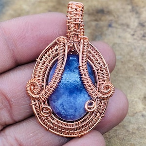 Agate Wire Wrapped Pendant Agate Gemstone Jewelry Copper Wire Wrapped Pendant Agate Pendant Jewellery Gift For Mother