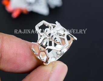 Silber Bumblebee Ring: Boho Statement Schmuck