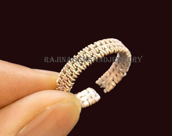 Wikkelronde koperen ring: eenvoudige elegante ring, boho-sieraden,