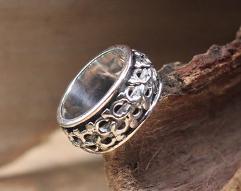 Silver Spinner Ring-Spinner Meditation Ring-Handmade Silver Ring-925 Sterling Silver Ring-Yoga Ring-Designer Ring-Thumb Ring-Fidget Ring