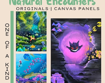 Lienzo decorativo «Encuentros con la naturaleza»: Pintura fantástica original.