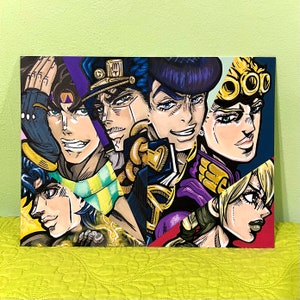 JoJo's Bizarre Adventure Stardust Crusaders Clocks Joseph Joestar Giorno  Giovanna Kujo Jotaro Higashikata Josuke Clock Figure