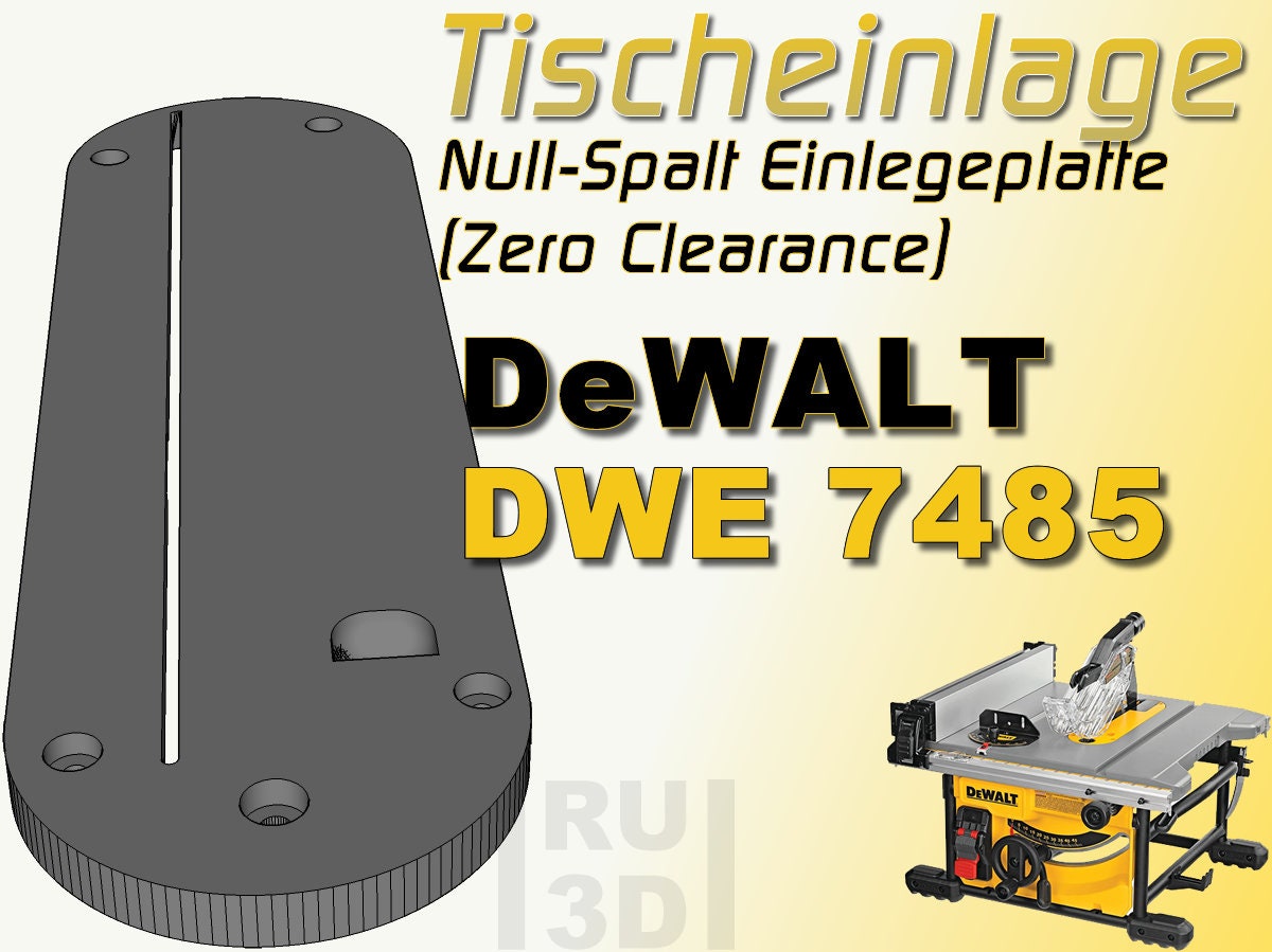 Dewalt dwe7485 2024 throat plate