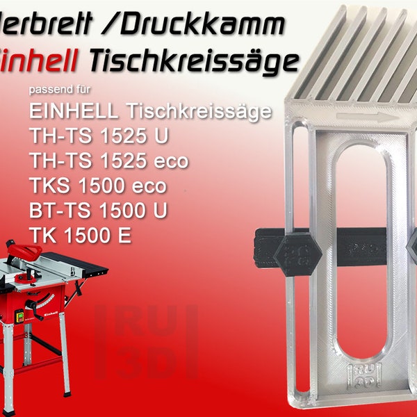 Featherboard pressure comb for EINHELL TS 1500 + 1525 table saw, Featherboard