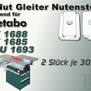 T-Nut Stein, Gleiter, Nutenstein, Schiene metabo TK 1688 + 1685 + TKU 1693 kompatibel