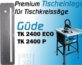 Reinforced premium table insert for TK 2400 ECO and 2400 P table saw insert plate