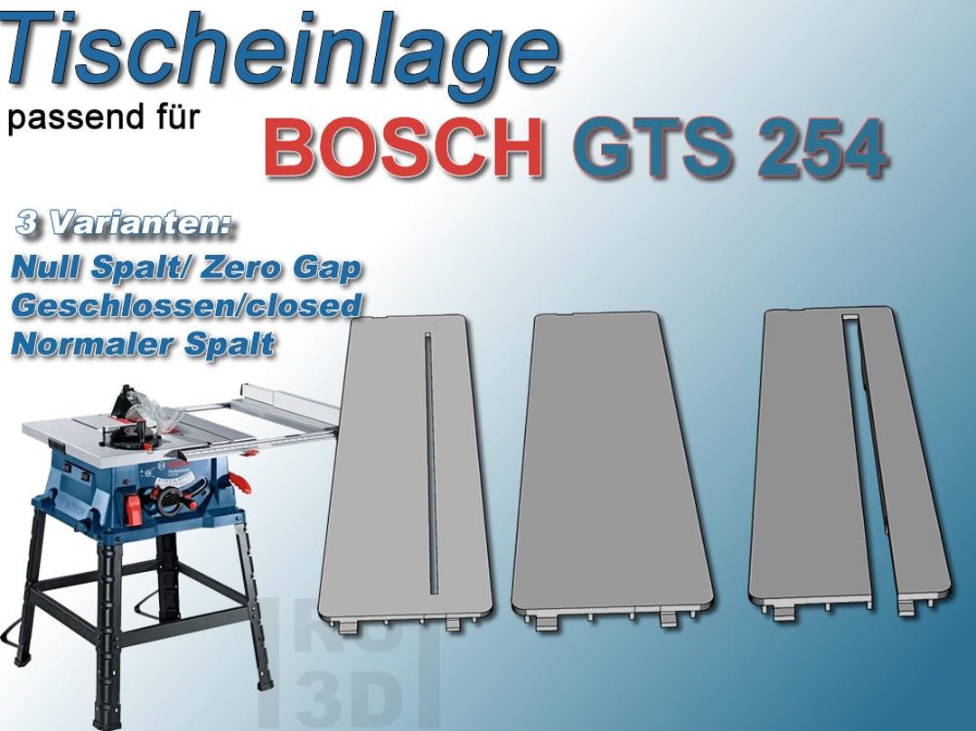 ゼロページ Zero-gap Table Insert Suitable for BOSCH GTS 254 Table Saw, Zero