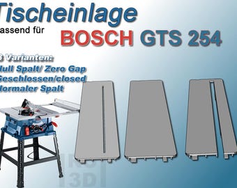 Zero-gap Table Insert Suitable for BOSCH GTS 254 Table Saw, Zero