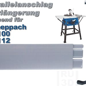 Estensione della guida parallela, altezza 60 mm, adatta per la sega da tavolo Scheppach HS100