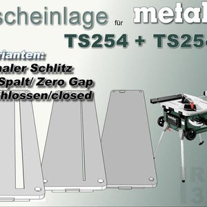 Table insert Metabo TS254 + TS254M table saw, also as zero gap insert