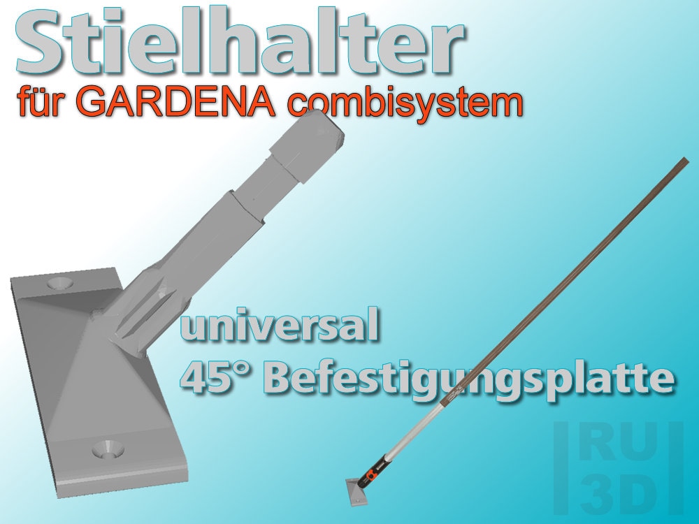 Stielhalter Passend F&uuml;r GARDENA Combisystem, Universal Befestigungsplatte