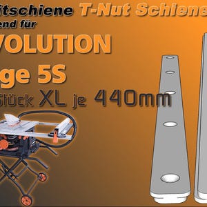2x 440mm T-Nut Schiene, Gleitschiene Evolution Rage 5S kompatibel