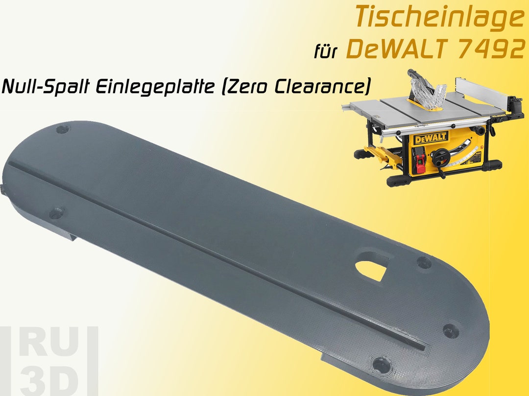 Dewalt Zero Etsy Zero Table Clearance Table Saw, 7492 - for Plate Gap Circular Insertion Denmark Insert