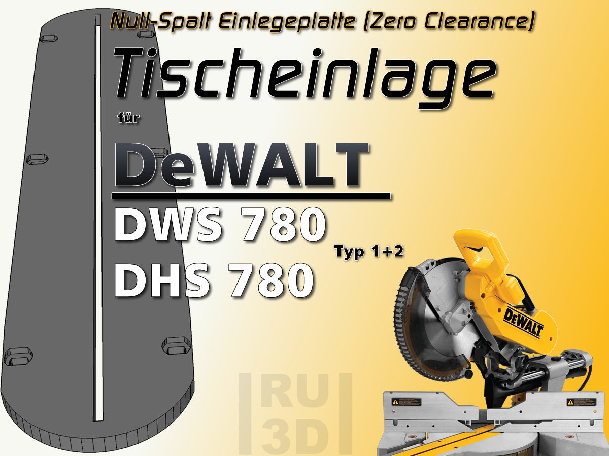 Table Insert Zero Gap Insert for Dewalt DWS780 DHS780 Type 12 Zero Gap Etsy Denmark