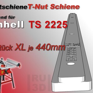 2x 440mm Gleitschiene T-Nut Schiene EINHELL TS 2225 kompatibel
