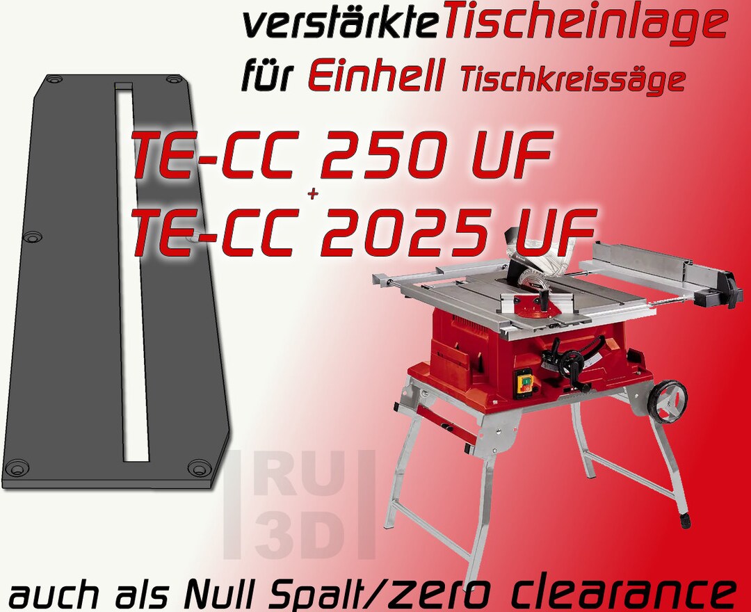 Einhell Tischkreissäge Bt-tks 250 Uf Test Verstärkte Premium Tischeinlage f. Einhell TE-cc 250 UF + cc 2025 UF