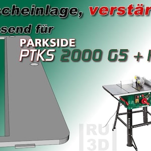 Reinforced table insert suitable for PARKSIDE PTKS 2000 G5 + H5, base plate insert image 1