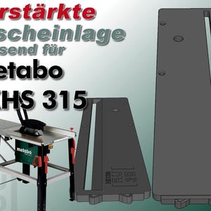 Insert de table renforcé compatible avec la scie circulaire de table METABO TKHS 315C