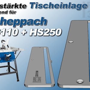 Inserto da tavolo premium rinforzato adatto per piastra di inserimento per sega da tavolo Scheppach HS 110 + 254 + 250