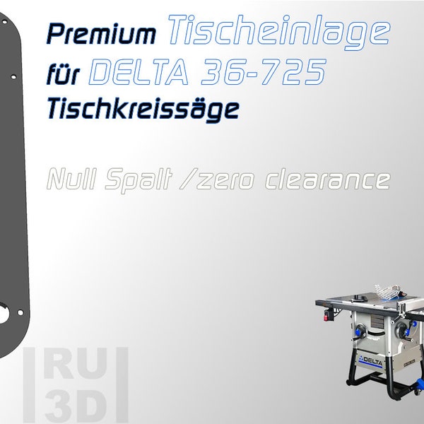 Zero Clearance Delta Table Saw Insert Etsy